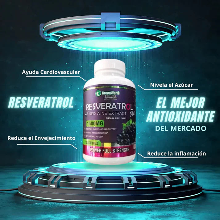 RESVERATROL PLUS 1600 mg - 100 cápsulas