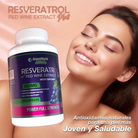 RESVERATROL PLUS 1600 mg - 100 cápsulas